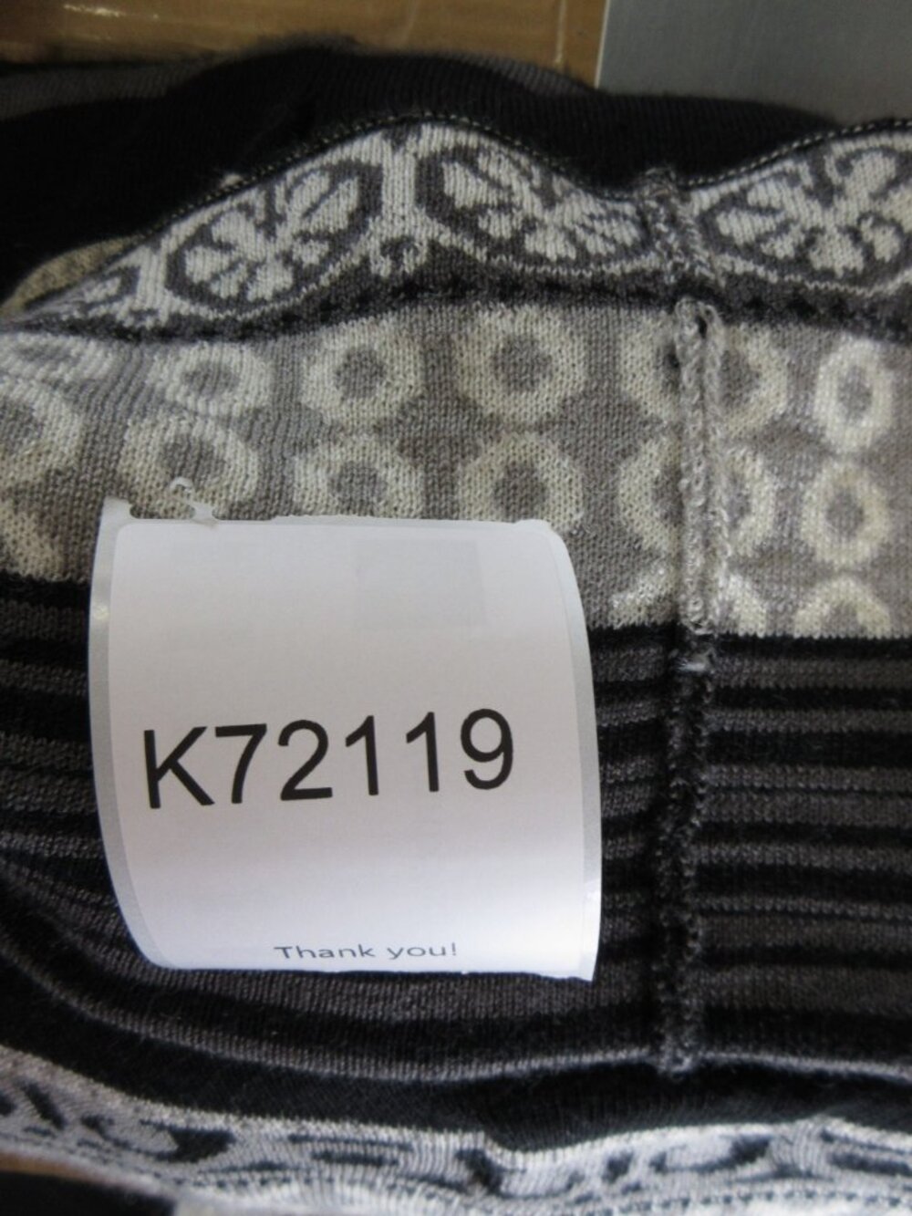 Icelandic Design Sweater Large Wool Open Cardigan Shawl Fair Isle * - Picture 12 of 12